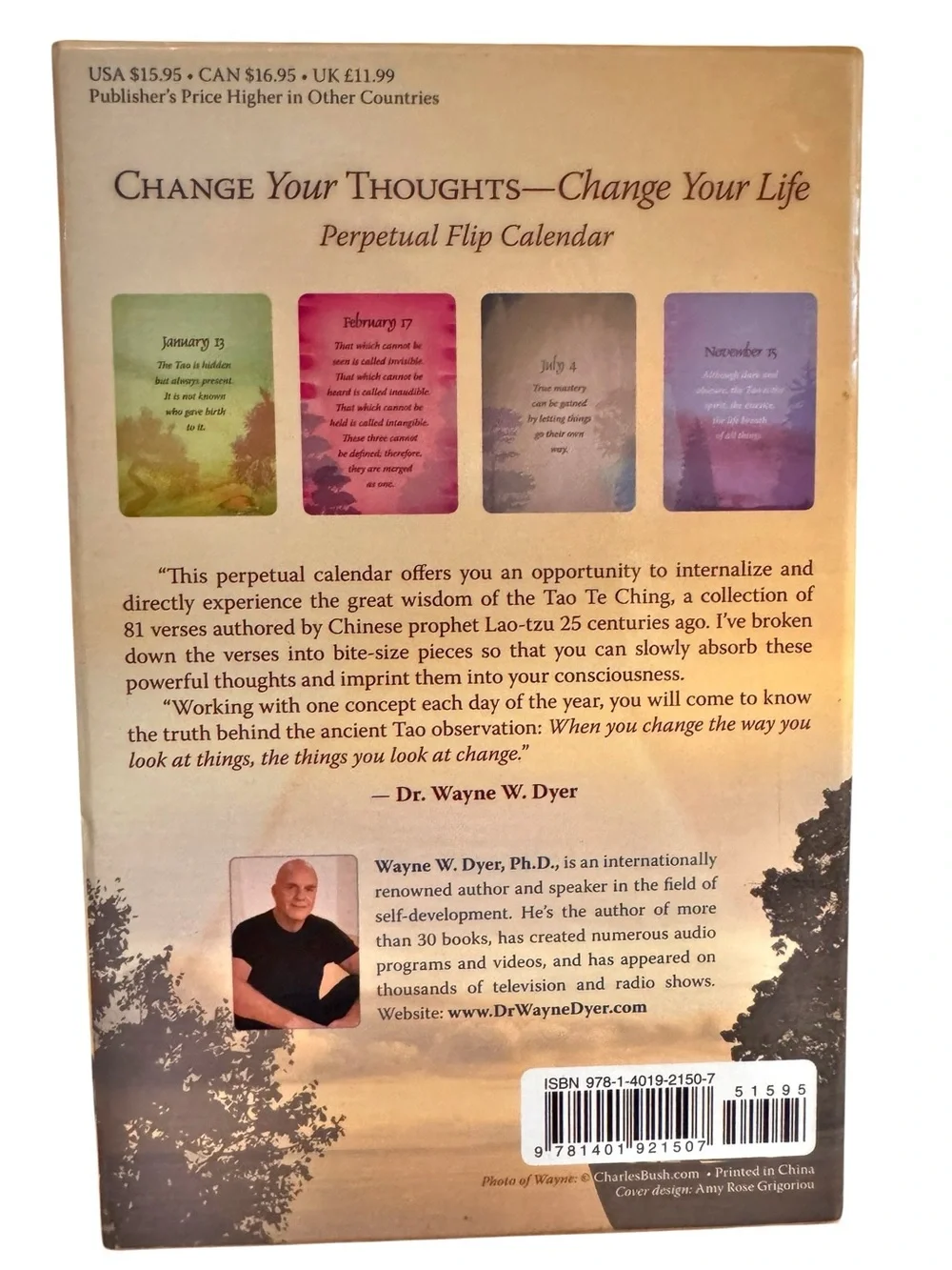 Change Your Thoughts Change Your Life Perpetual Flip Calendar Dr Wayne Dyer